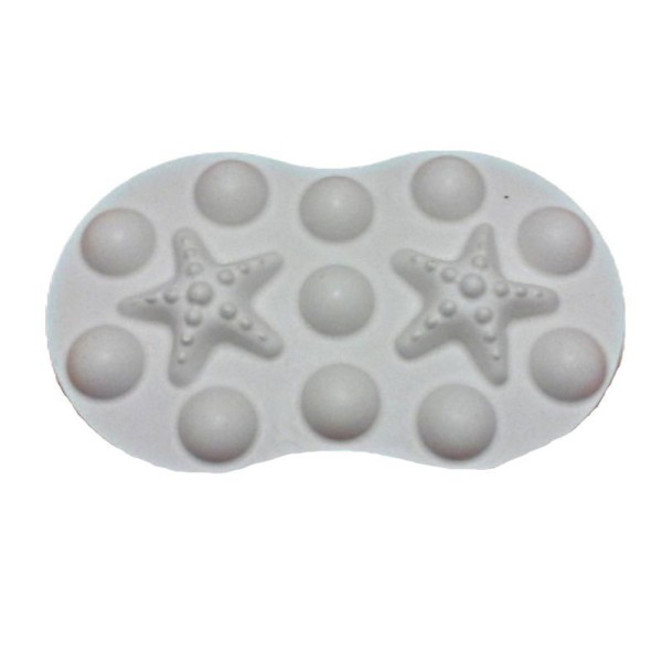 1pc Étoile de Mer Barre de Massage Tampon Ovale en Plastique Fabrication de Savon de Cire Chocolat G - Photo n°1