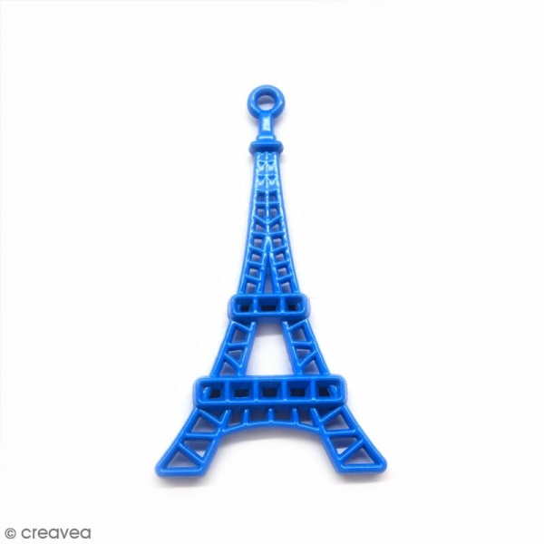 Tour Eiffel bleue en métal - 4,4 cm - Photo n°1