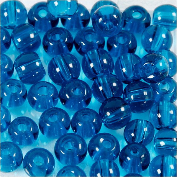 Perles en verre 4 mm - Turquoise - 45 pcs - Photo n°1