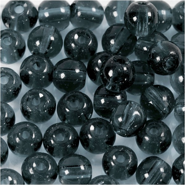 Perles en verre 4 mm - Gris - 45 pcs - Photo n°1