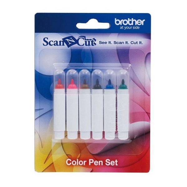 Kit 6 stylos de couleur indélébiles pour ScanNCut - Photo n°1