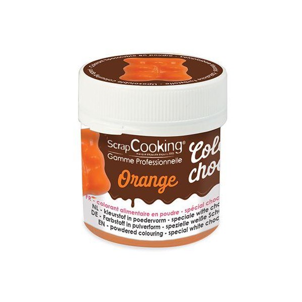 Colorant alimentaire liposoluble Color'choco 5 g - orange - Photo n°1