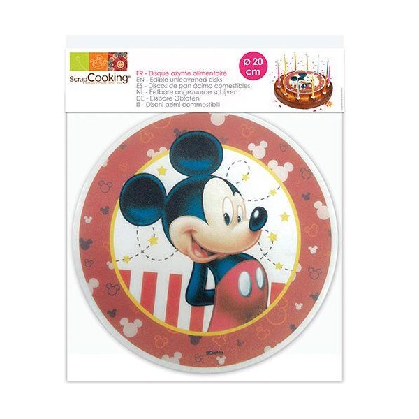 Disque azyme alimentaire Mickey Ø 20 cm - Photo n°1