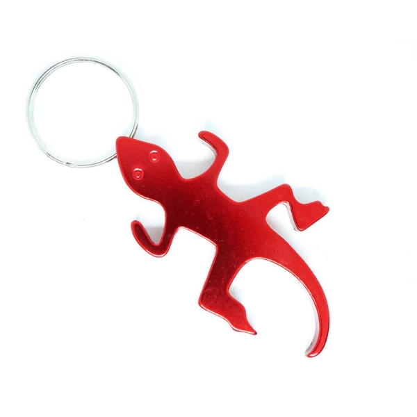 1pc Rouge Métallique Salamandre Lézard Gecko Animal Métal en Aluminium de Keychain porte-Clés de la - Photo n°1