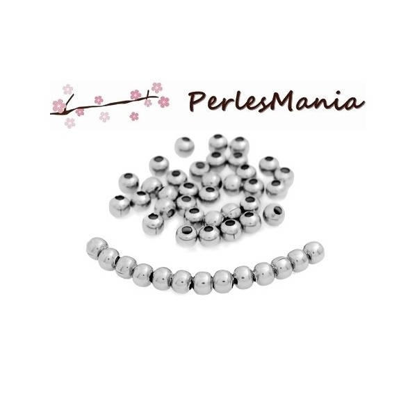 PS1183594 PAX: 25 perles Intercalaire 5mm ACIER INOXYDABLE - Photo n°1