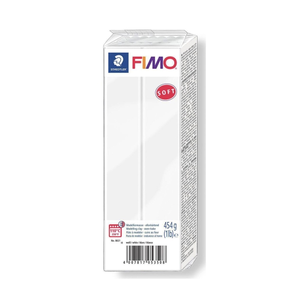 FIMO Soft Blanc 454g Bloc, Bricolage Miniatures, Bricolage à la Main, de l'Artisanat Fournitures, de - Photo n°1