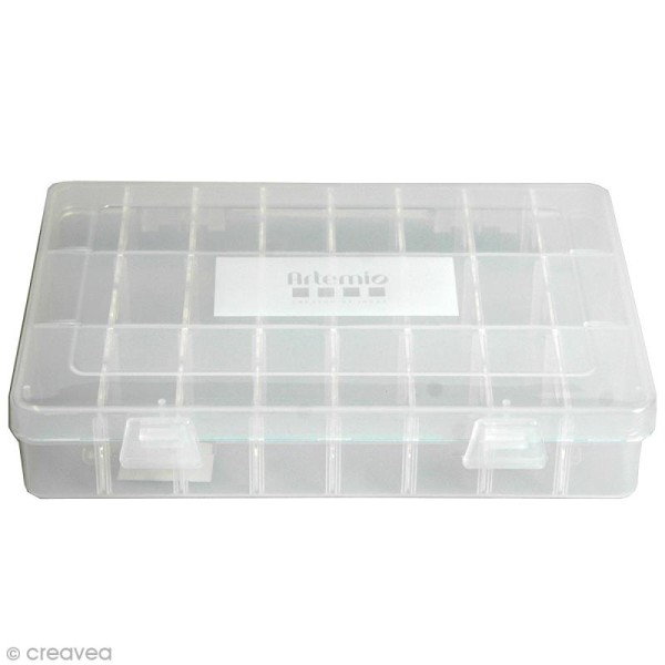 Boîte de rangement à compartiments amovibles - 24 cases - Photo n°1