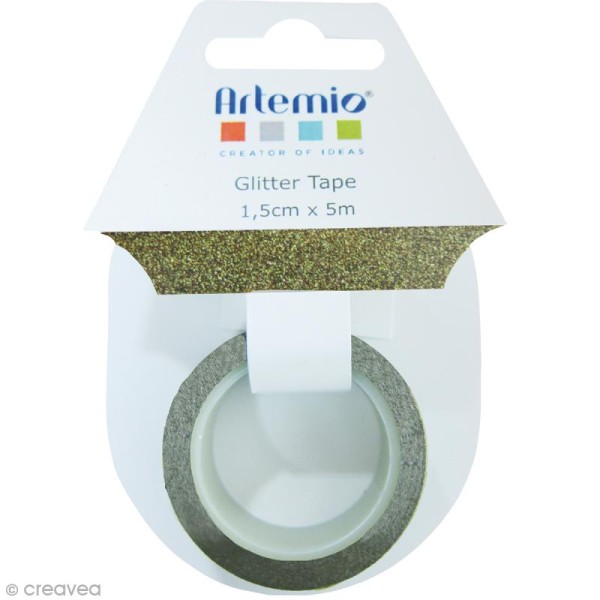 Glitter tape Artemio - Paillettes or doré - 1,5 cm x 5 m - Photo n°2