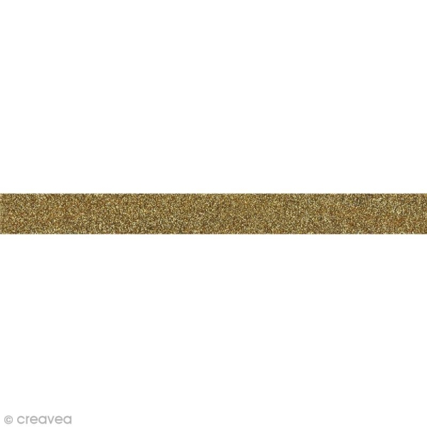 Glitter tape Artemio - Paillettes or doré - 1,5 cm x 5 m - Photo n°1