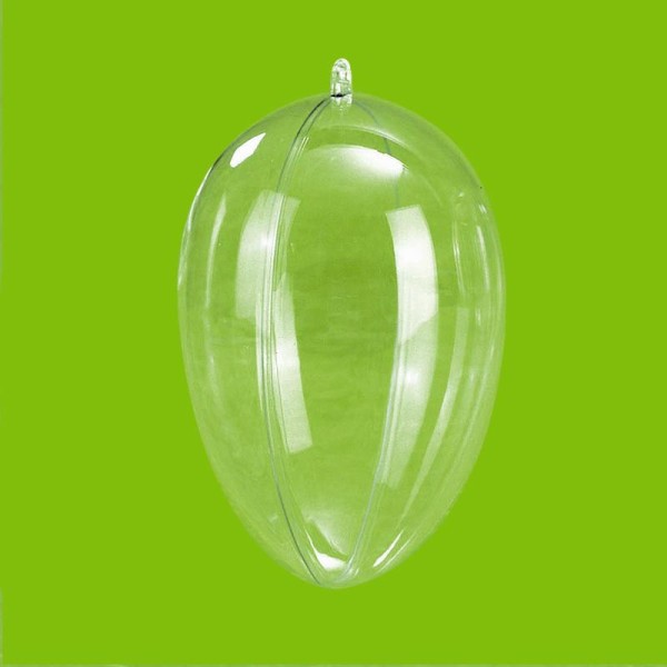 Oeuf plastique transparent 8 cm - Photo n°1