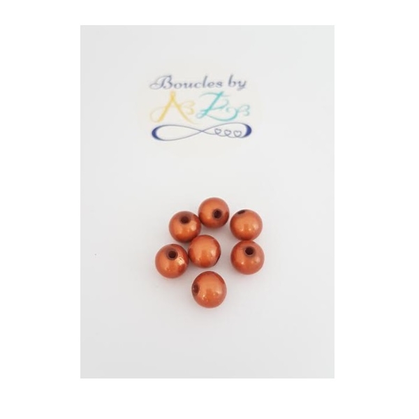 Perles magiques cuivrées 8mm x15 - Photo n°1