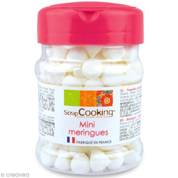 Mini meringues ScrapCooking - Blanc - 35 g - Photo n°1