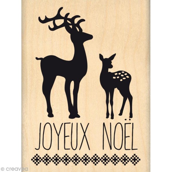 Tampon Noël - Fantaisies Nordiques - Noël en forêt - 6 x 8 cm - Photo n°1