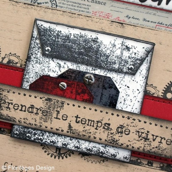 Tampon Divers - Métal & Rouille - Enveloppe à souvenirs - 10 x 10 cm - Photo n°3