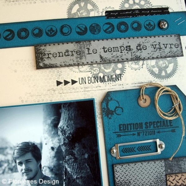Tampon Divers - Métal & Rouille - Engrenage de souvenirs - 10 x 13 cm - Photo n°4
