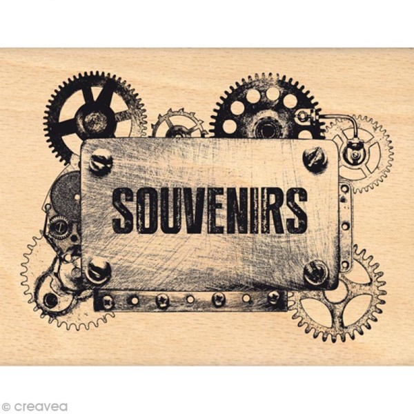 Tampon Divers - Métal & Rouille - Engrenage de souvenirs - 10 x 13 cm - Photo n°1