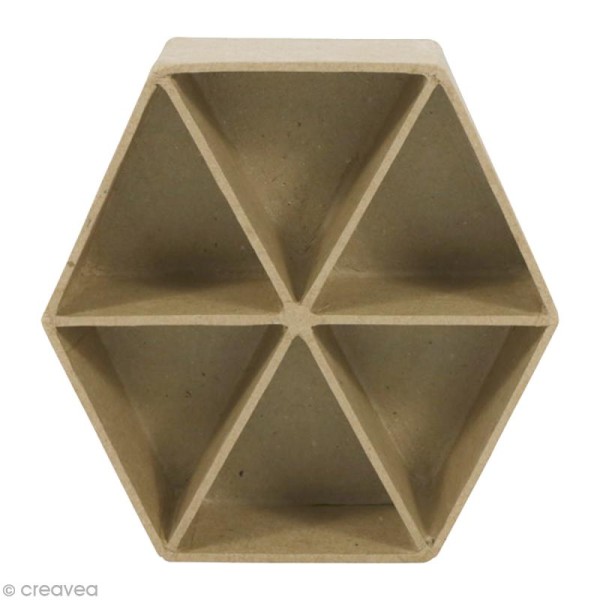 Boîte hexagone à compartiments - 12,5 x 12,5 cm - Photo n°2