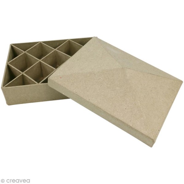 Boîte rectangle à compartiments - 18 x 14 cm - Photo n°1