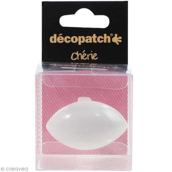 Bague ovale Décopatch Chérie - 4,5 x 3 cm - Photo n°1
