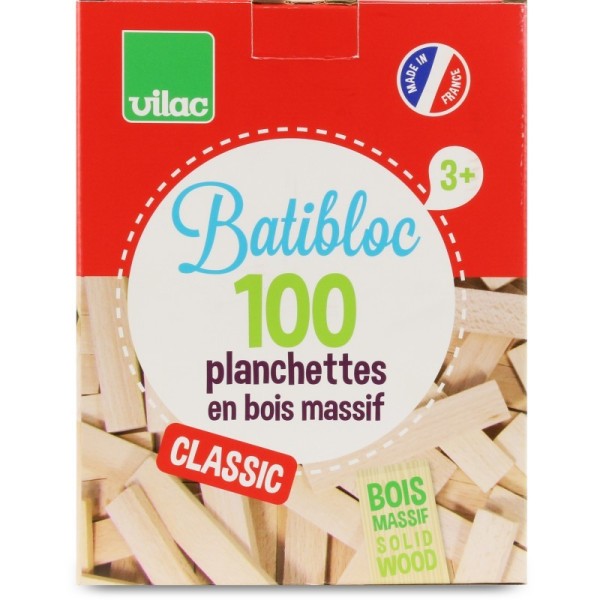 Batibloc naturel 100 pieces hetre massif - Photo n°2