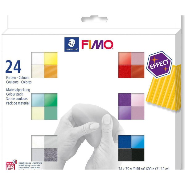 FIMO Effect Set 24 Couleurs 25g, d'Artisanat, de la FIMO, un Four d'Argile, modelage en Argile, l'Ar - Photo n°1