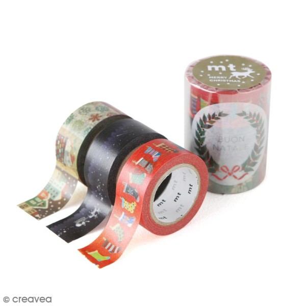 Masking Tape - Assortiment Noël Traditionnel - 20 mm x 7 m - Photo n°1