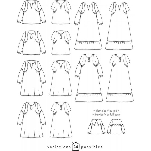 Patron Femme - Blouse ou robe Petites Choses - Atelier Scämmit - Photo n°3