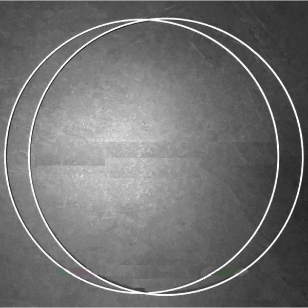 Lot de 2 Grands Cercles métalliques blanc diam. 65 cm pour abat-jour, Anneaux epoxy Attrape rêves - Photo n°3