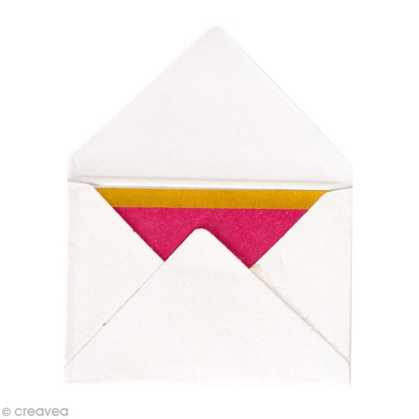 Mini enveloppes et cartes Hot Foil Blanc - 4,5 x 3 cm - 10 pcs - Photo n°1