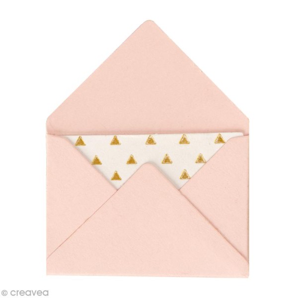 Mini enveloppes et cartes Hot Foil Rose - 4,5 x 3 cm - 10 pcs - Photo n°1