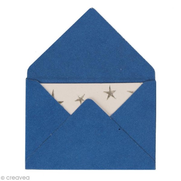 Mini enveloppes et cartes Hot Foil Bleu - 4,5 x 3 cm - 10 pcs - Photo n°1