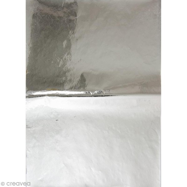 Papier Paper patch Hot Foil Uni - Argenté - 30 x 40 cm - Photo n°1