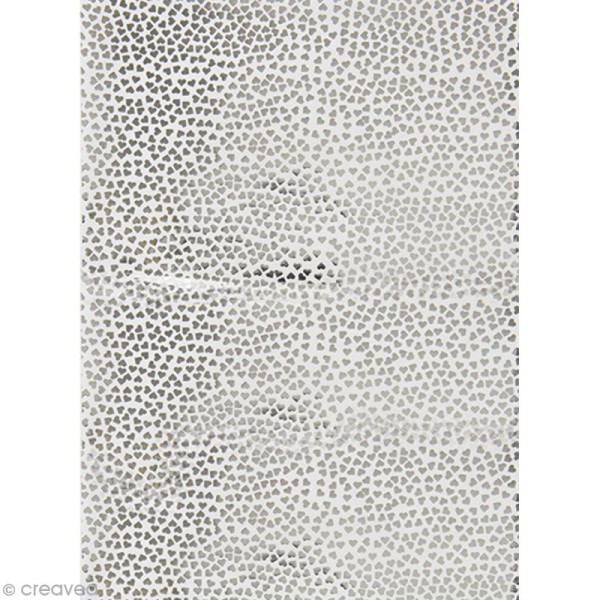 Papier Paper patch Hot Foil Coeur - Argenté - 30 x 40 cm - Photo n°1