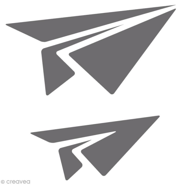 Pochoir Statique - Avion origami - 10 x 10 cm - Photo n°1
