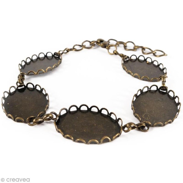 Bracelet Ovale à décorer - Bronze - 28 cm - Photo n°2