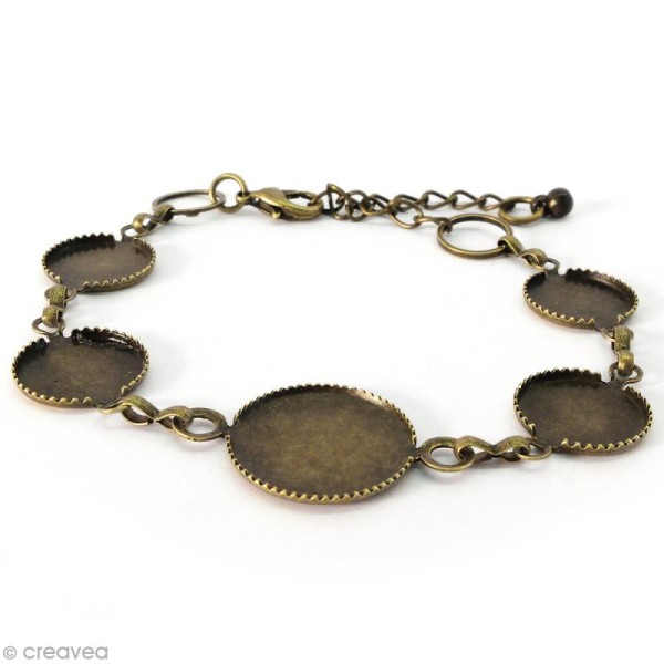 Bracelet Rond à décorer - Bronze - 21,5 cm - Photo n°2