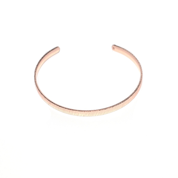 Bracelet jonc métal brossé rose gold - Photo n°1