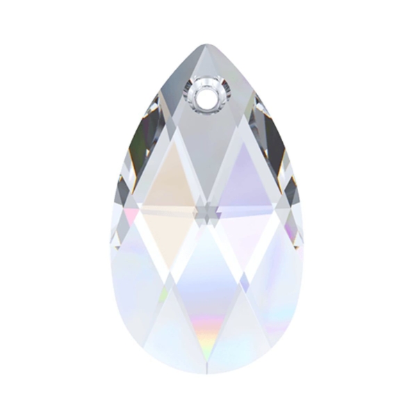 2 pièces Cristal Aurore Boreale 001ab AB poire larme pendentif cristaux de verre 6106 SWAROVSKI Pier - Photo n°1