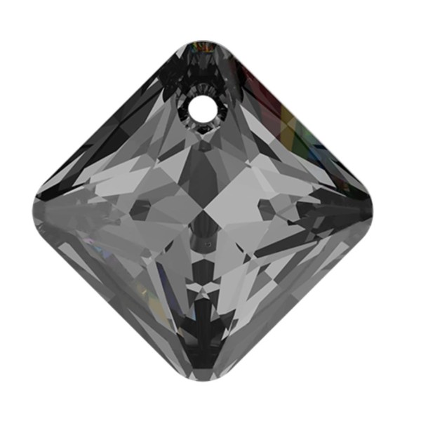 3pcs Crystal Silver Night 001sini taille Princesse Diamant Pendentif en Verre de Cristaux d'Hématite - Photo n°1