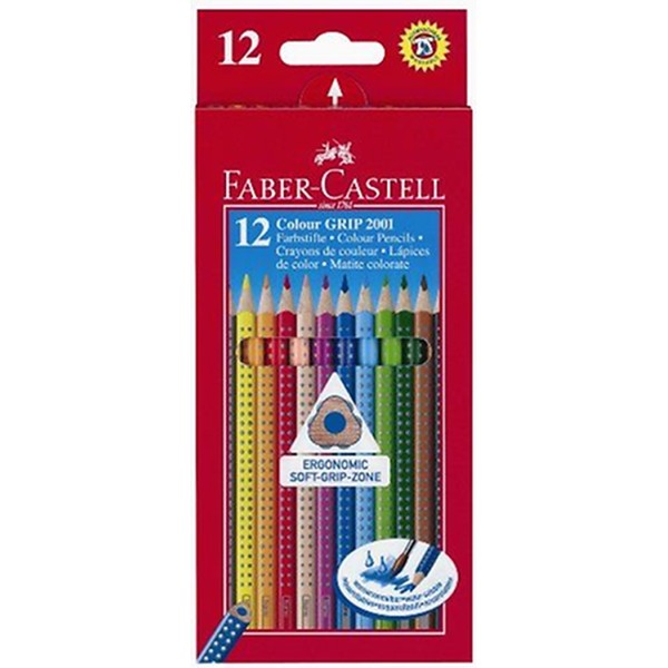 Faber Castell - 112412 - Crayons de couleur Colour Grip 2001 - Lot de 12 dans étui en cart - Photo n°1