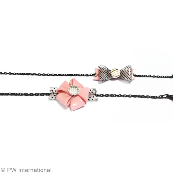 Kit plastique dingue - 2 Bracelets - Rose & Transparent - Photo n°2
