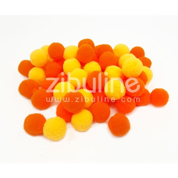 Pompons boules - Orange - Photo n°1