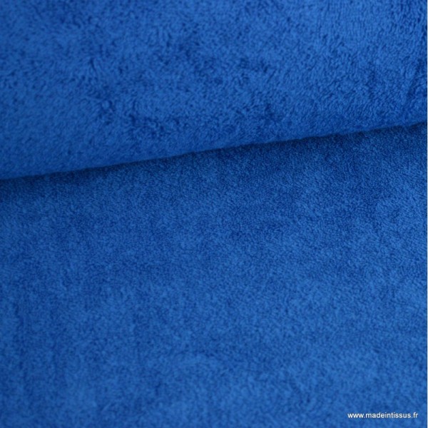 Tissu Eponge 100% coton Bleu Royal - Photo n°1