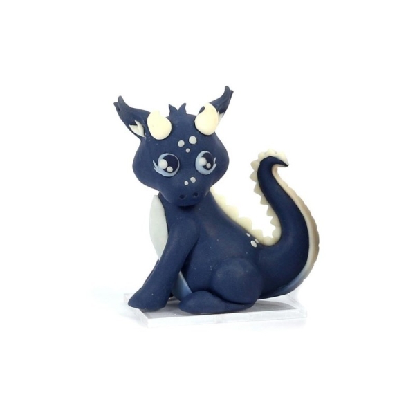 Kit figurine pâte Fimo, Néon Le Dragon, 4 pains Fimo et accessoires, 6,5 cm de haut, animal phosphor - Photo n°2