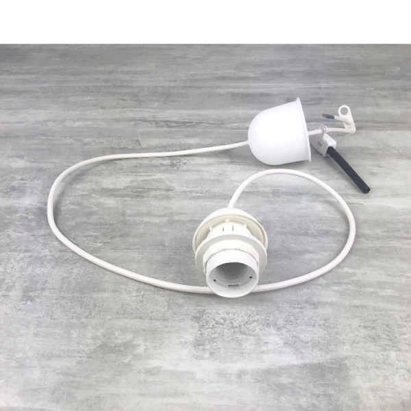 pour la réalisation d'une Lampe Lealoo Câble électrique Noir avec Douille E14 et Interrupteur Cordon Long 2 m 