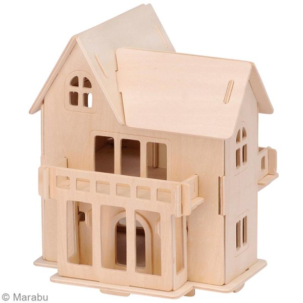 Puzzle maison 3D en bois pour enfants, Puzzle maison 3D, jouet