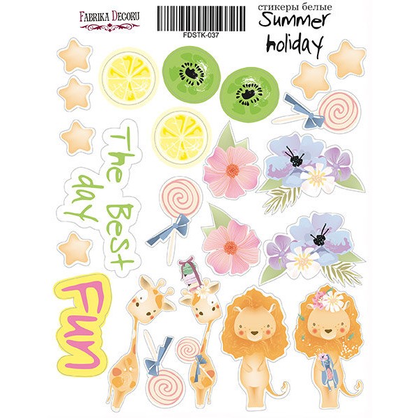 Stickers fantaisies couleur Fabrika Décoru SUMMER HOLIDAY - Photo n°1