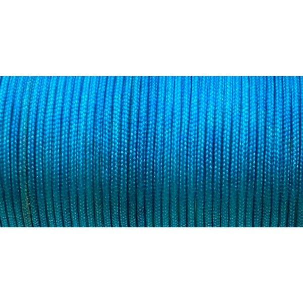 5 mètres Fil nylon tressé 0.8mm bleu par 5 mètres - Fil de jade - Photo n°1