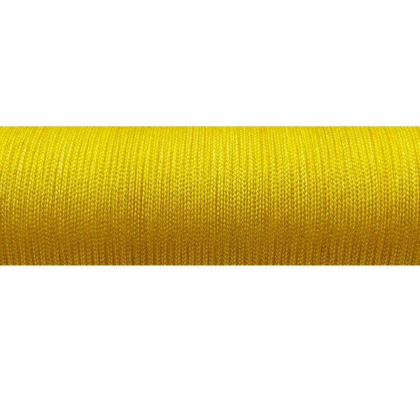 5 mètres Fil nylon tressé 0.8mm jaune par 5 mètres - Fil de jade - Photo n°1