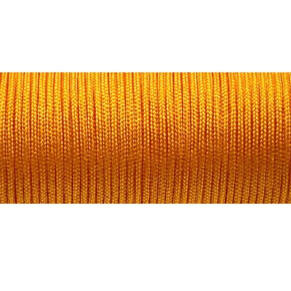5 mètres Fil nylon tressé 0.8mm orange par 5 mètres - Fil de jade - Photo n°1